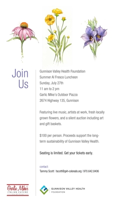 Gunnison Valley Health Foundation Summer Al Fresco Luncheon