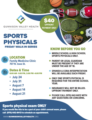 Sports Physical Fridays